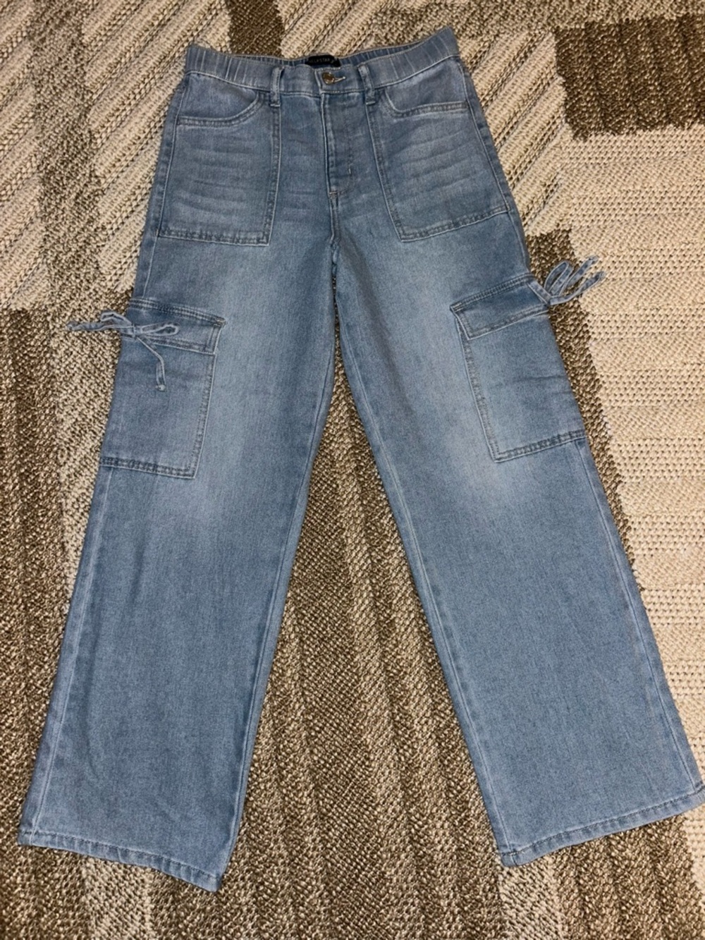 Vanilla Star Light Blue Denim Cargo Jeans